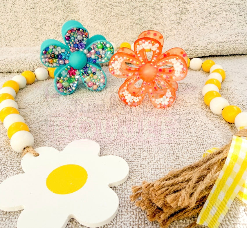 Junk’d Flower Clip-Spring Blue