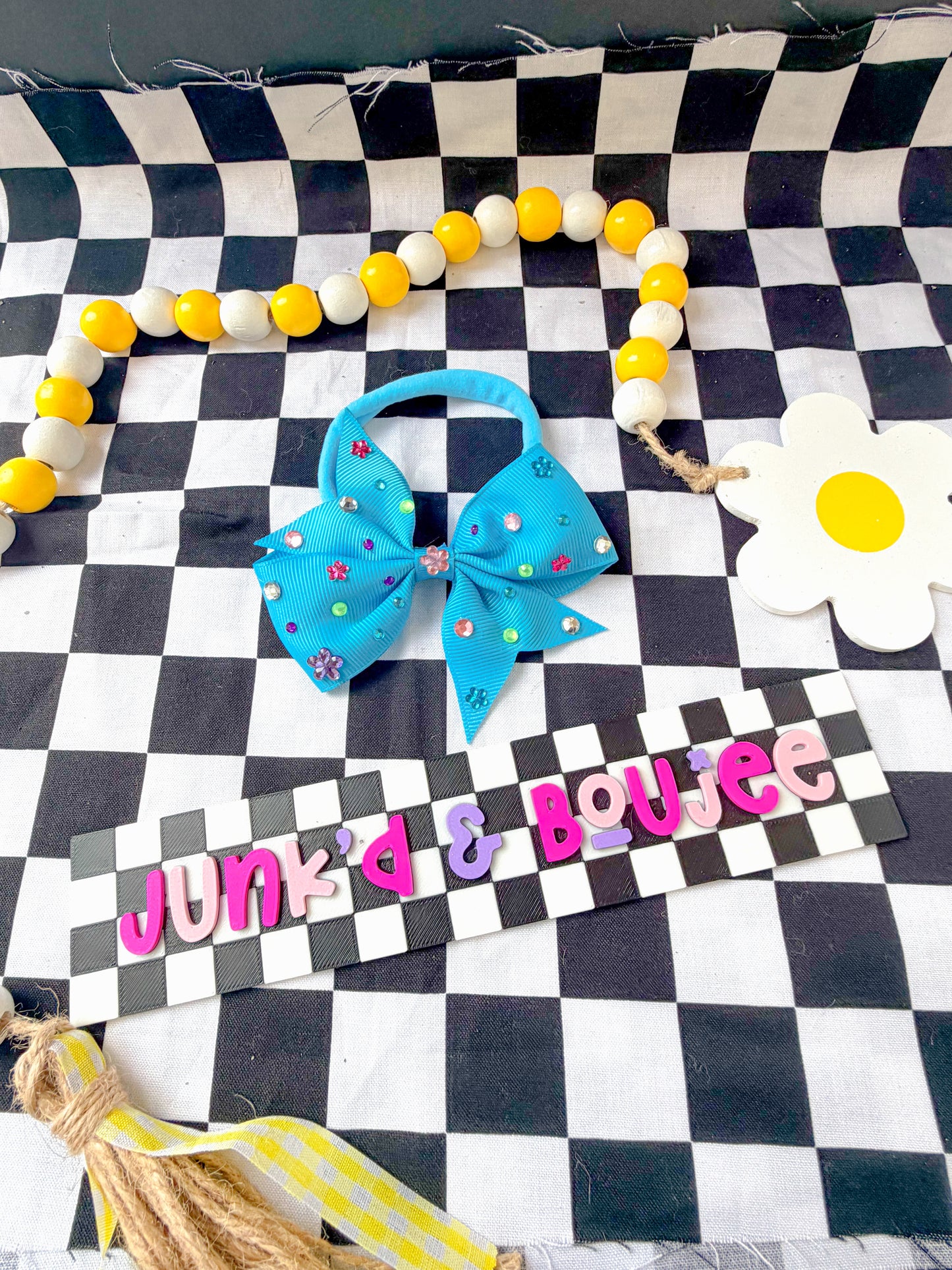 Spring Blue Junk’d Bow on Nylon