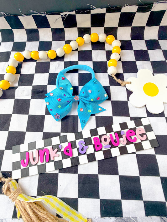 Spring Blue Junk’d Bow on Nylon