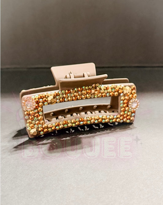 Brown/Gold Junk’d Claw Clip